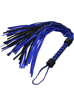 Strict L Black And Blue Suede Flogger_0