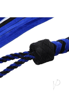 Strict L Black And Blue Suede Flogger_1