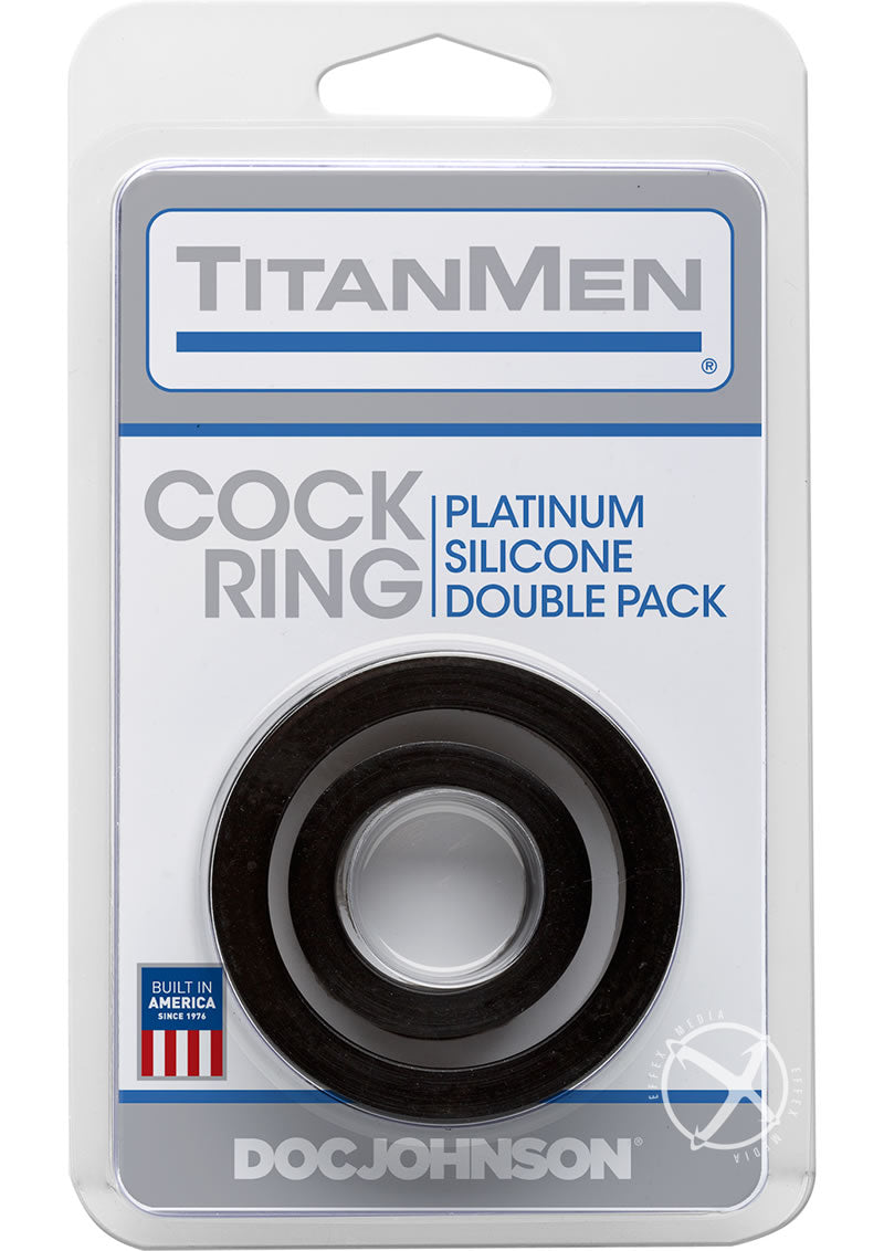 Titanmen Silicone C Rings Black 2pk_0