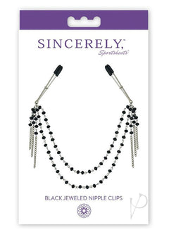Sincerely Black Jeweled Nipple Clips_0