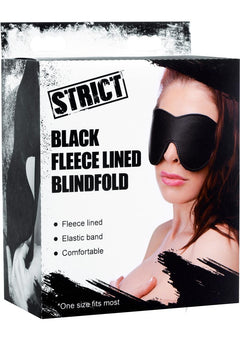 Strict Black Fleece Lined Blindfold_0