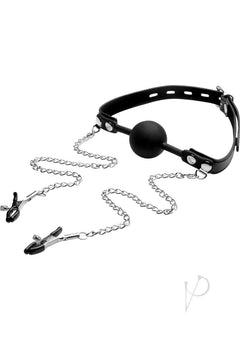 Strict Silicone Ball Gag/nipple Clamps_1