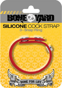 Boneyard Silicone Cock Strap Red_0