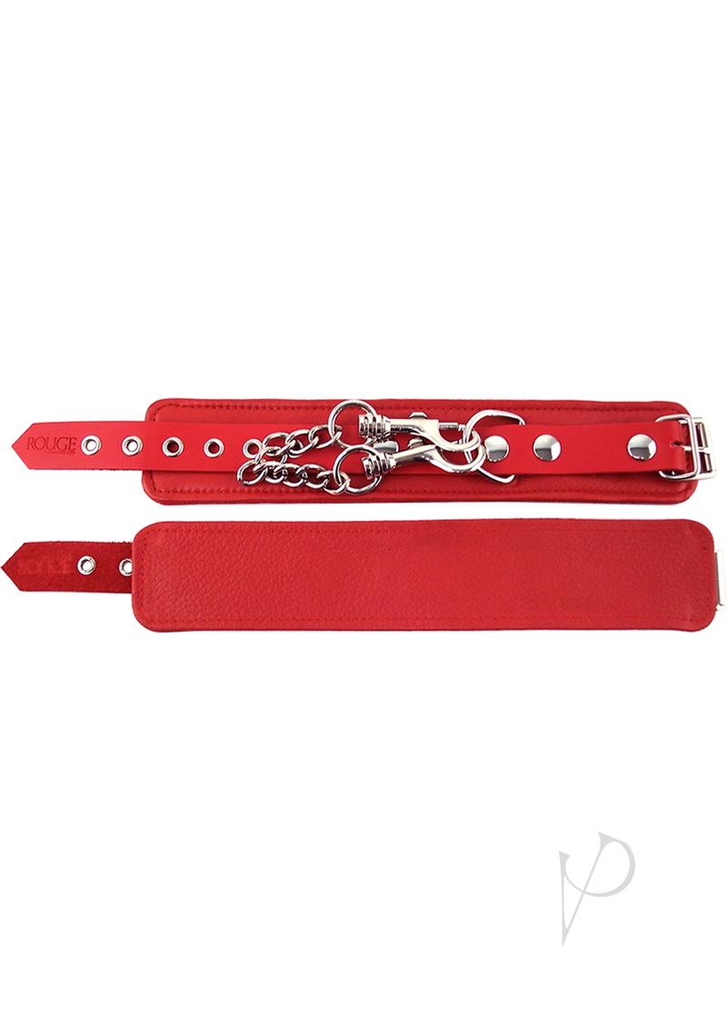 Rouge Plain Wrist Cuffs Red_0