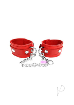 Rouge Plain Wrist Cuffs Red_1