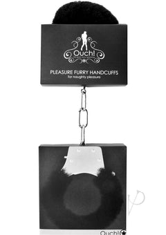 Ouch! Pleasure Handcuffs Furry Black_0