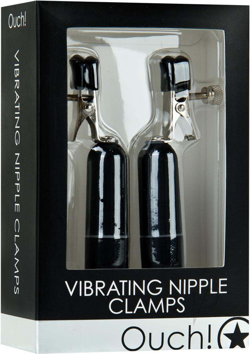 Ouch! Vibrating Nipple Clamps Black_0