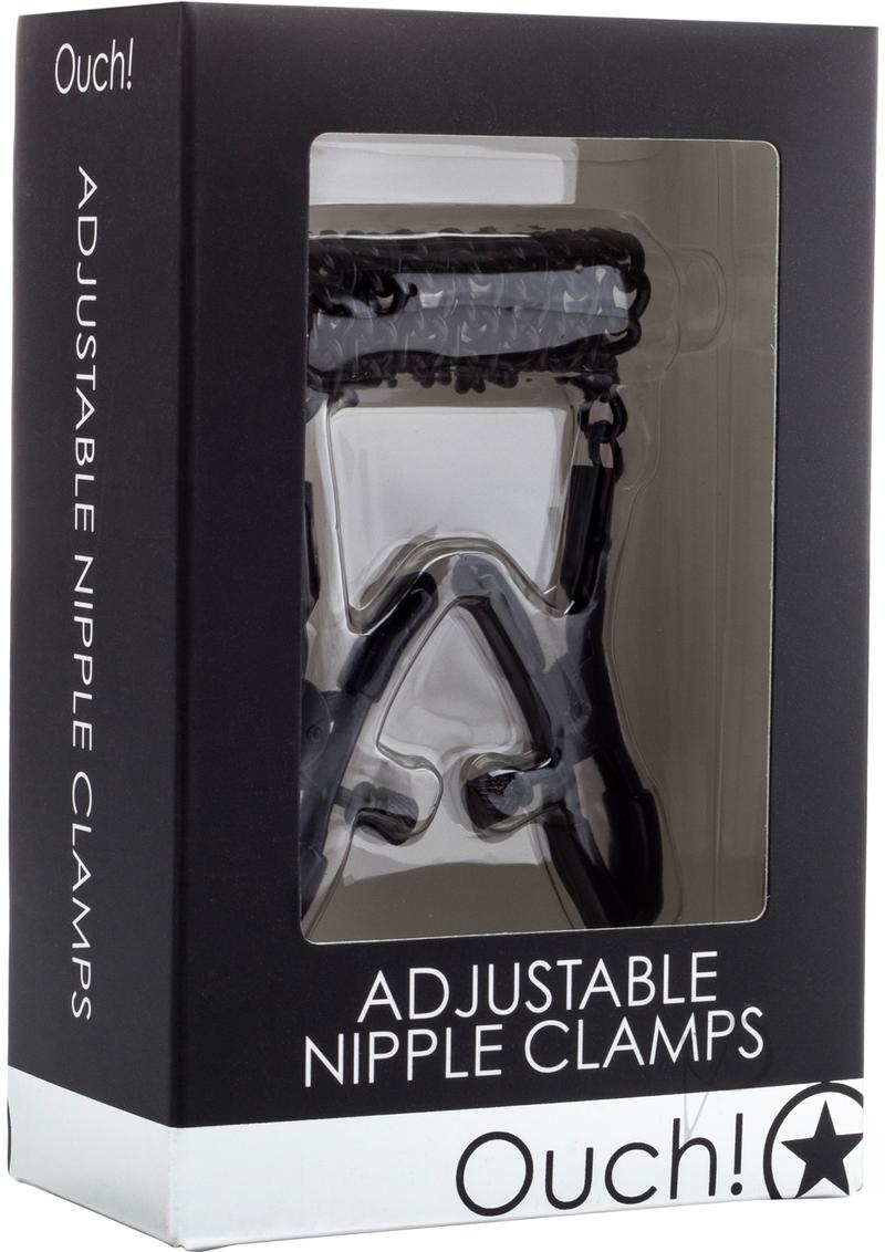 Ouch Adjustable Nipple Clamps Black_0