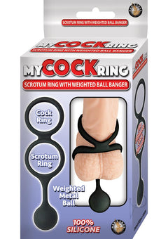 My Cockring Scrotum Ring W/weighted Ball_0