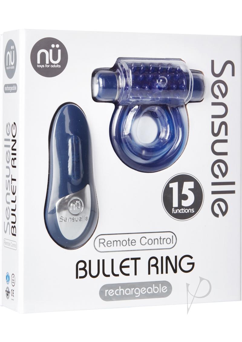 Sensuelle Remote Control Bullet Ring Blu_0