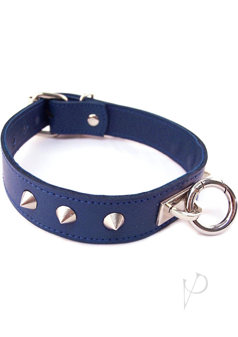 Rouge O Ring Studded Collar Blu_0