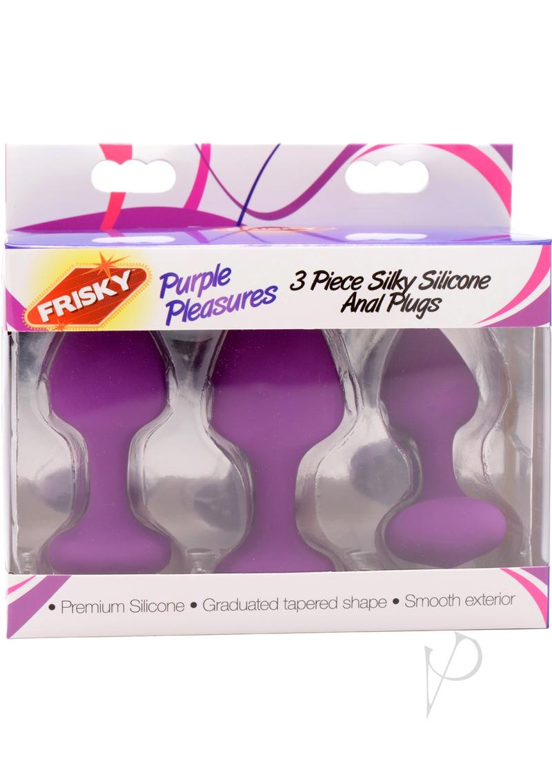 Frisky Purple Pleasure Silicone Plug 3pc_0