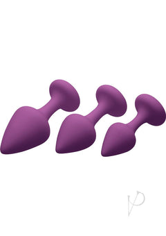 Frisky Purple Pleasure Silicone Plug 3pc_1