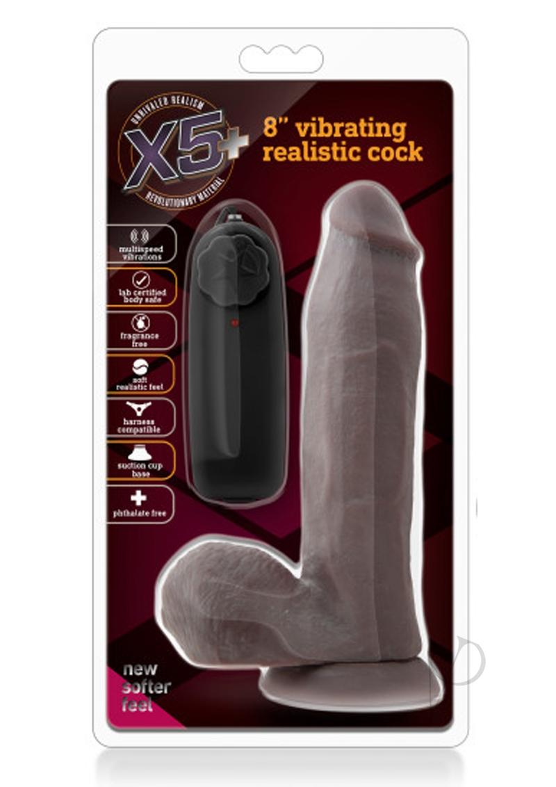 X5 Plus Vibrating Cock Chocolate 8_0