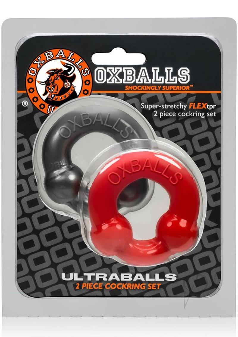 Ultraballs 2pk Cockring Steel/red_0