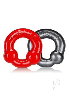 Ultraballs 2pk Cockring Steel/red_1