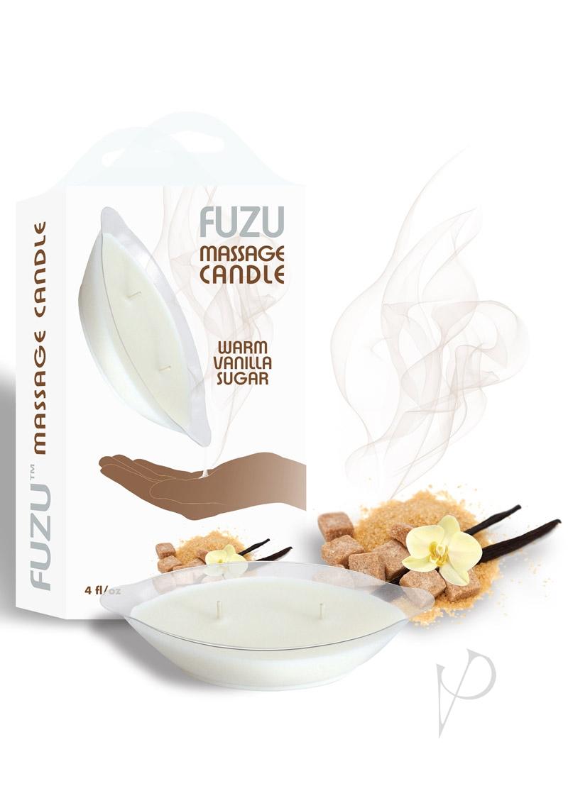 Fuzu Massage Candle Warm Vanilla 4oz_0