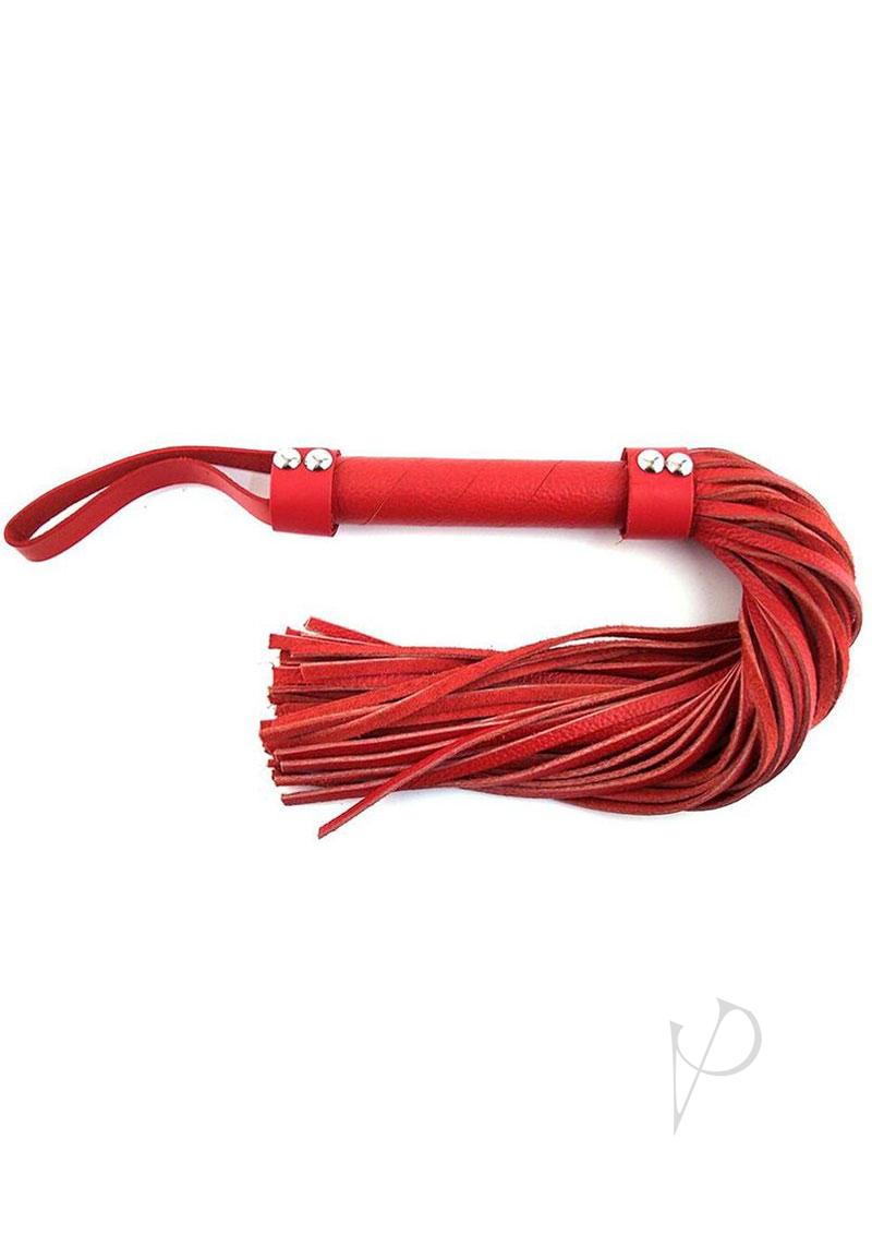 Rouge Short Leather Flogger Red_0