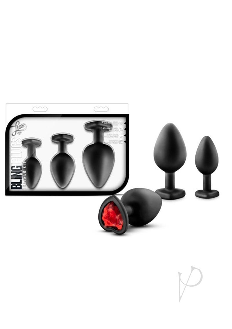 Luxe Bling Plugs Train Kit Blk/red Gems_0