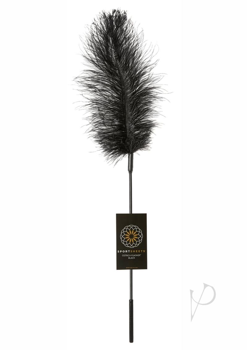 Ostrich Feather Black Tickler_0