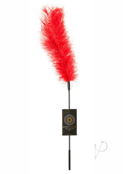 Ostrich Feather Red Tickler_0