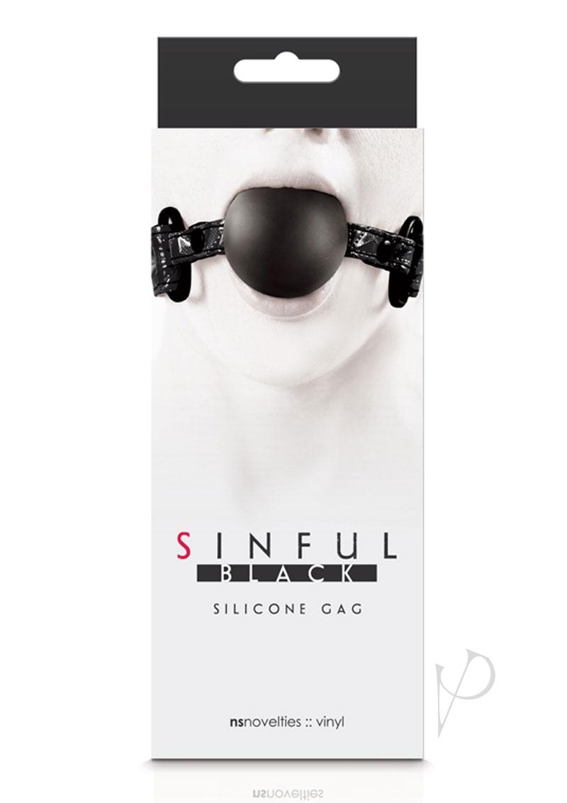 Sinful Soft Silicone Gag Black_0