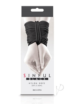 Sinful Nylon Rope Black 25ft_0