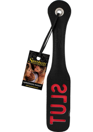 12 Leather Slut Impression Paddle_0