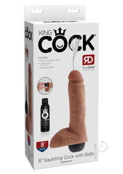 Kc 8 Squirting Cock W/balls Tan_0