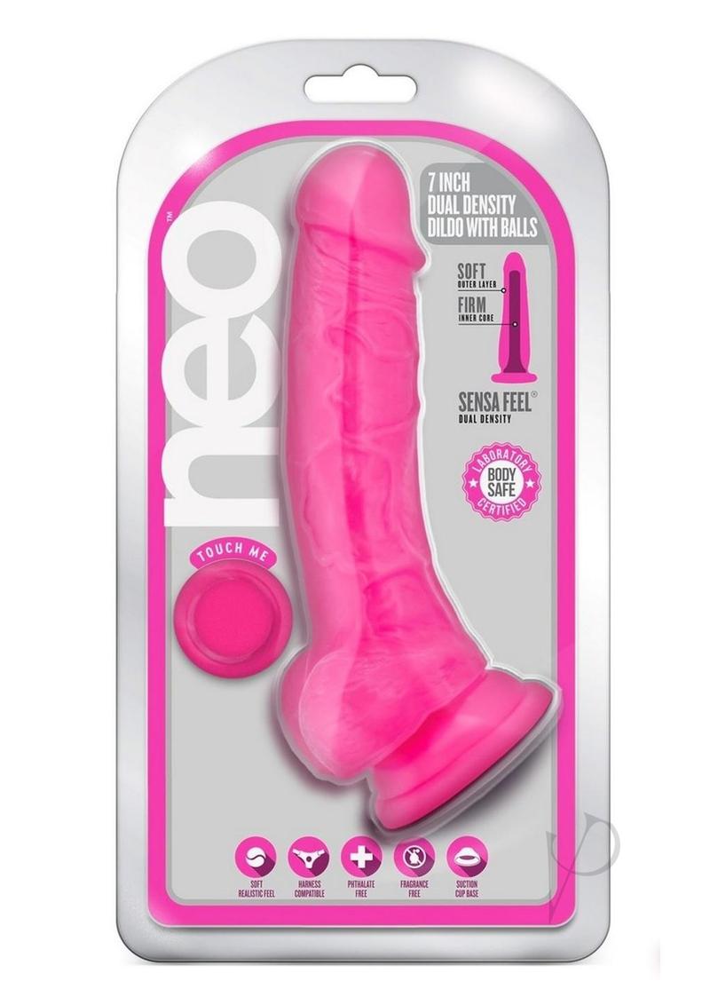 Neo Dual Density Cock W/balls 7.5` Pink_0