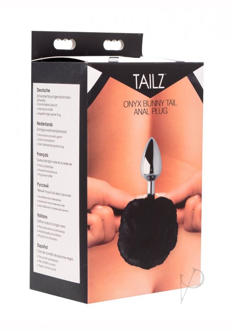 Tailz Fluffy Bunny Tail Anal Plug Black_0