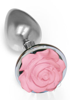 The 9 Silver Starter Rose Steel Plug Pnk_1