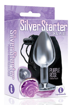 The 9 Silver Starter Rose Steel Plug Prp_0