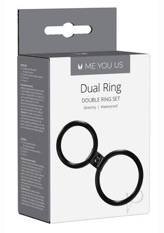 Myu Dual Ring Cock Ring Black Os_0