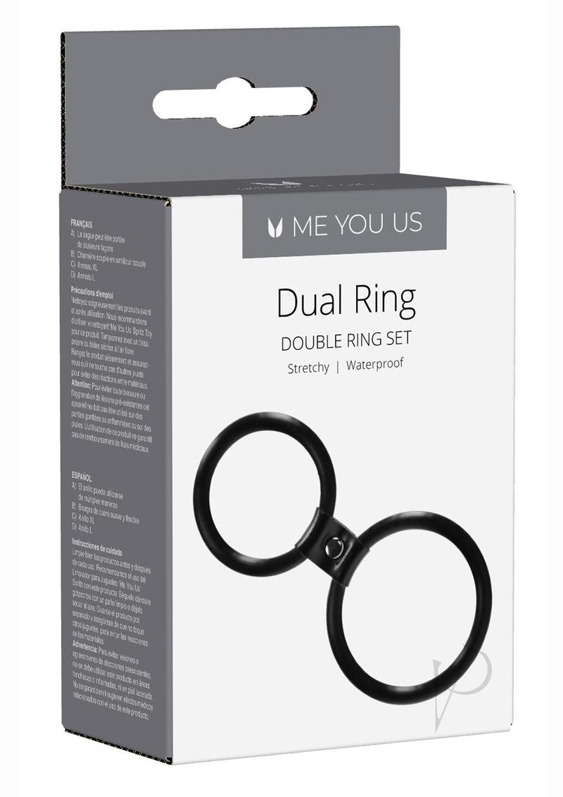 Myu Dual Ring Cock Ring Black Os_0