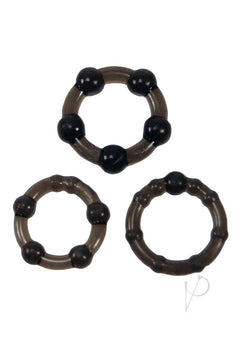 Myu Easy Squeeze Cock Ring Set Black Os_1