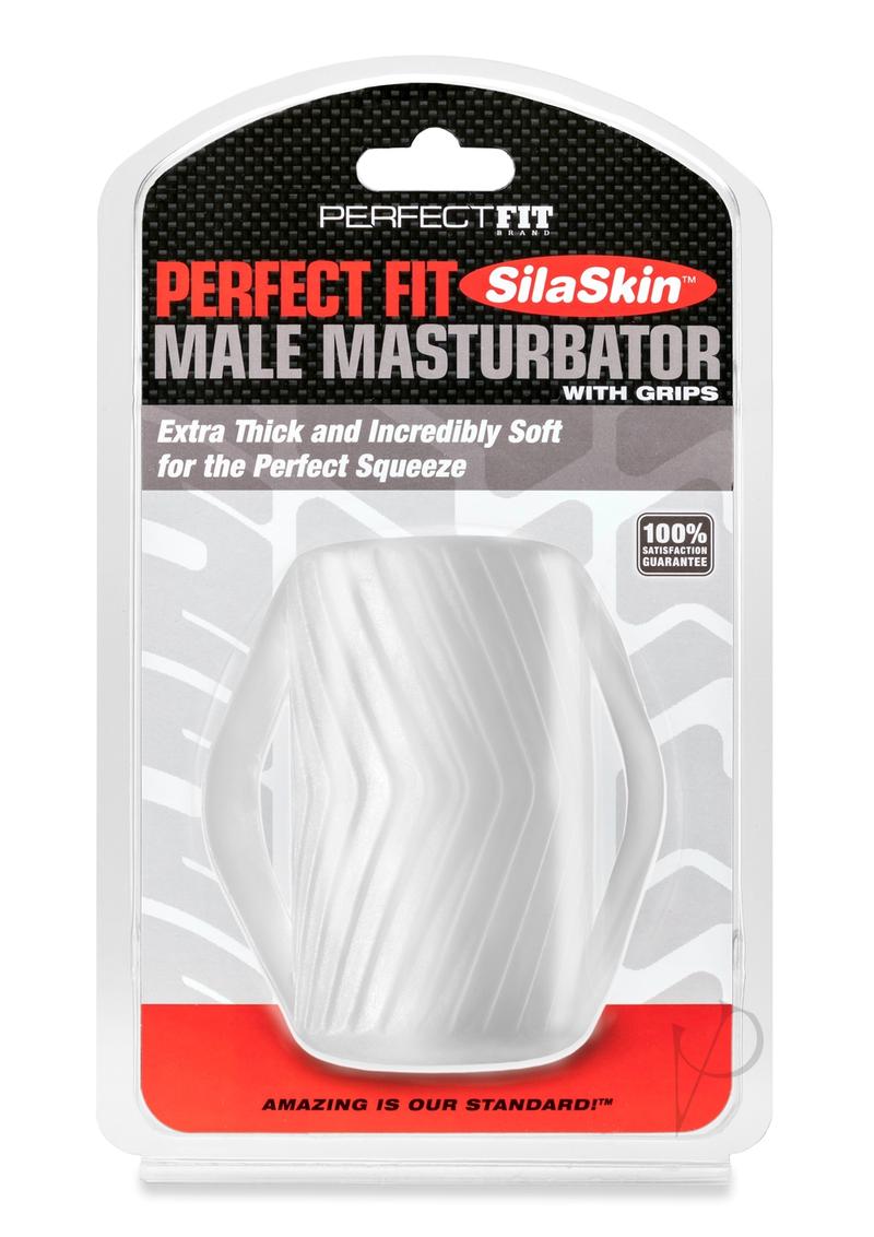 Male Masturbator W/grip Clear_0