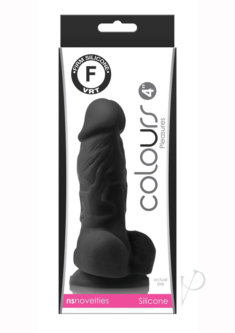 Colours Pleasures 4 Dildo Black_0