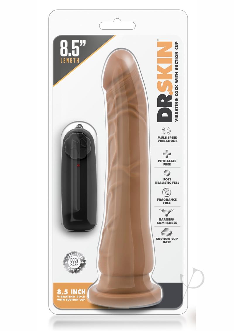 Dr Skin Vibe 8.5 Cock W/suction Mocha_0