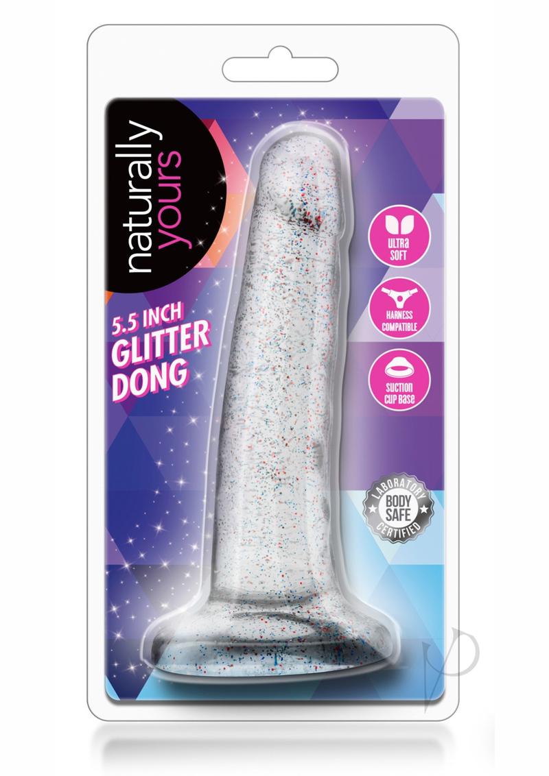 Naturally Yours Glitter Dong 5.5 Clear_0