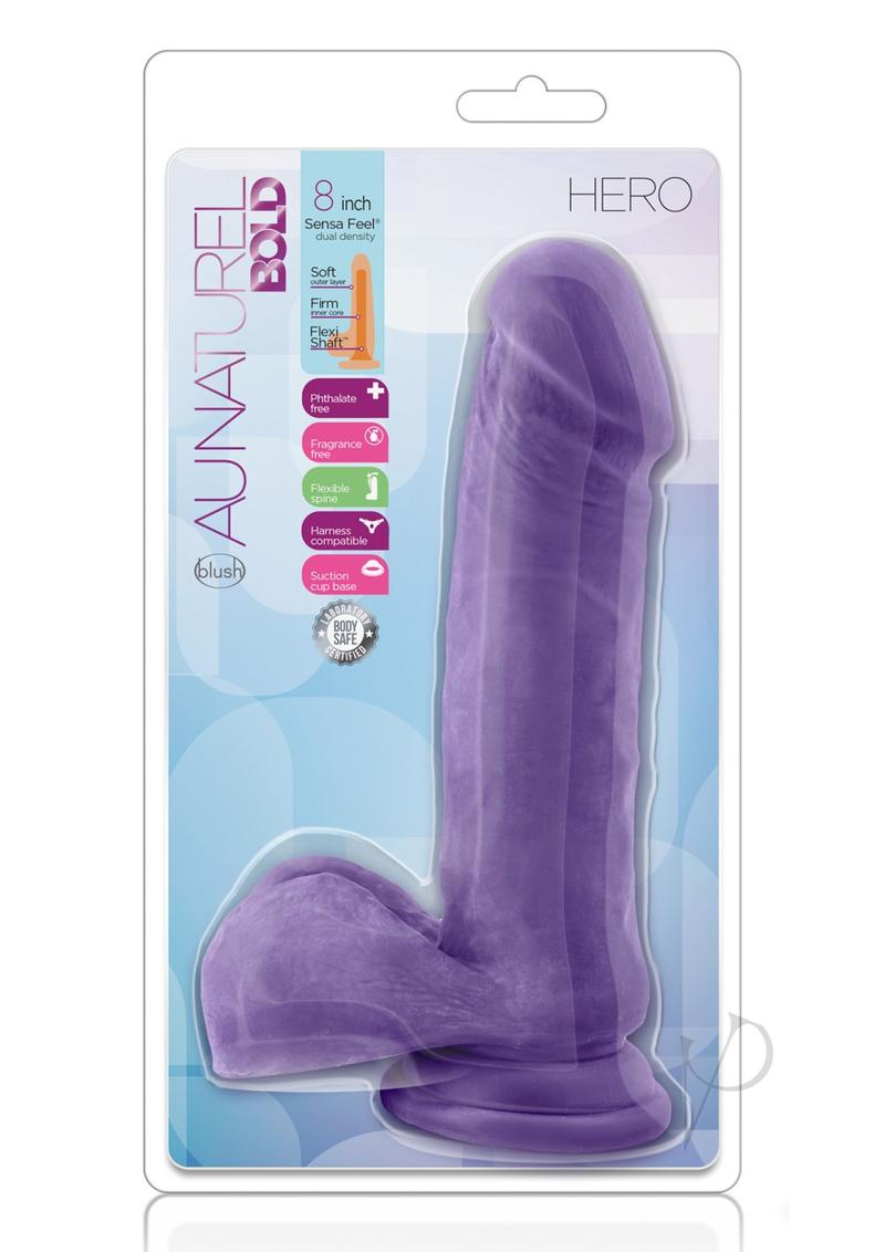 Au Naturel Bold Hero Dildo 8 Purp_0