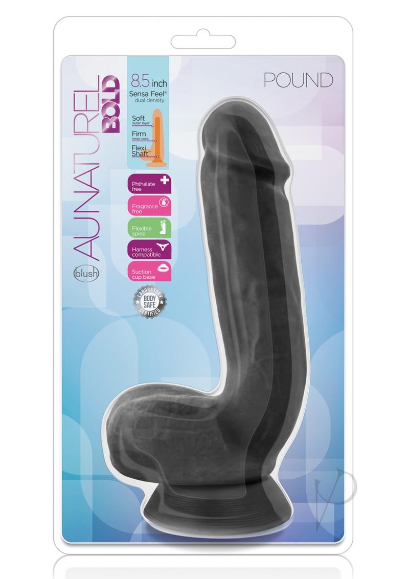 Au Naturel Bold Pound Dildo 8.5 Blk_0