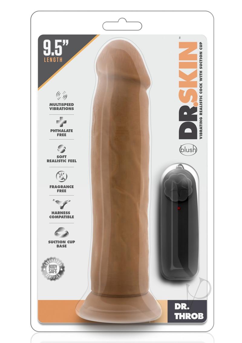 Dr Skin Dr Throb Vibe Cock W/suction Moc_0