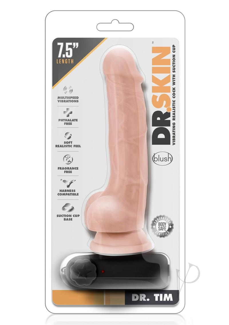 Dr Skin Dr Tim Vibe Cock W/suction Vanil_0