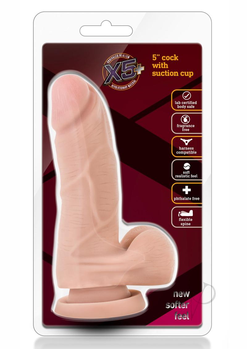 X5 Plus Cock W/suction Cup 5 Beige_0