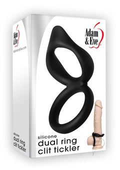 Silicone Dual Ring Clit Tickler Black_0