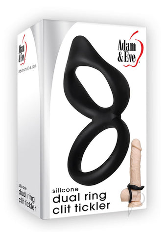 Image of Silicone Dual Ring Clit Tickler Black_0