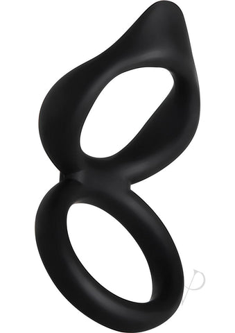 Image of Silicone Dual Ring Clit Tickler Black_1