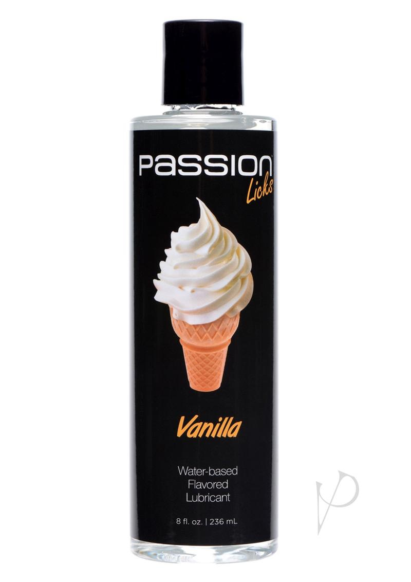 Passion Licks Flavor Lube Vanilla 8oz_0