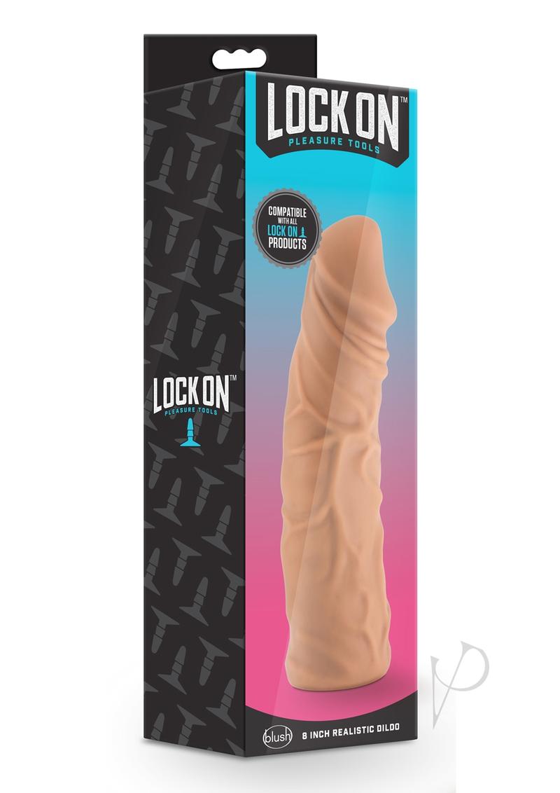 Lock On Realistic Dildo 8 Mocha_0